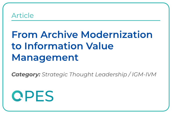 From Archive Modernization to Information Value Management